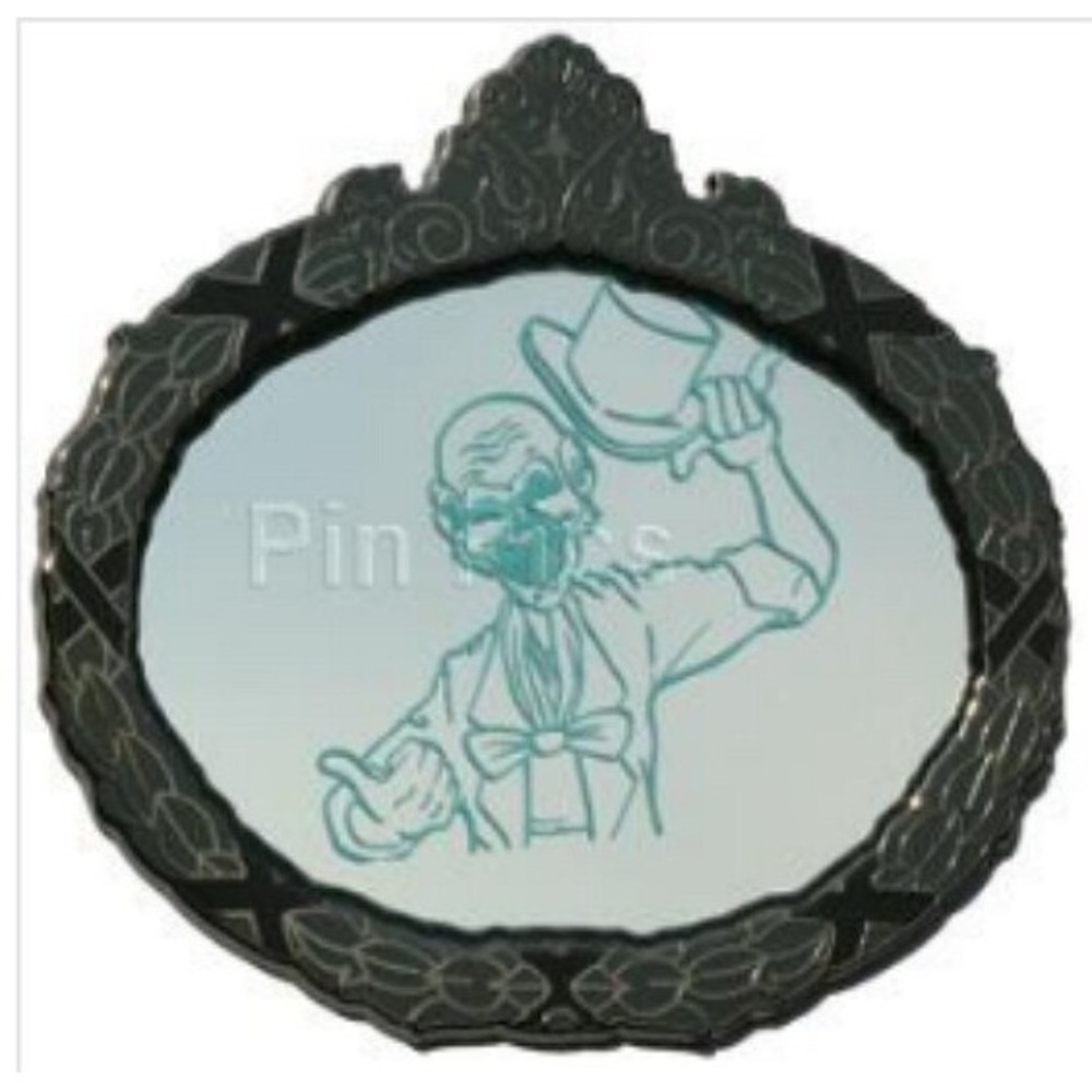 Disney Haunted Mansion Ezra Hitchhiking Ghost LE 500 Pin 46385 Black Frame